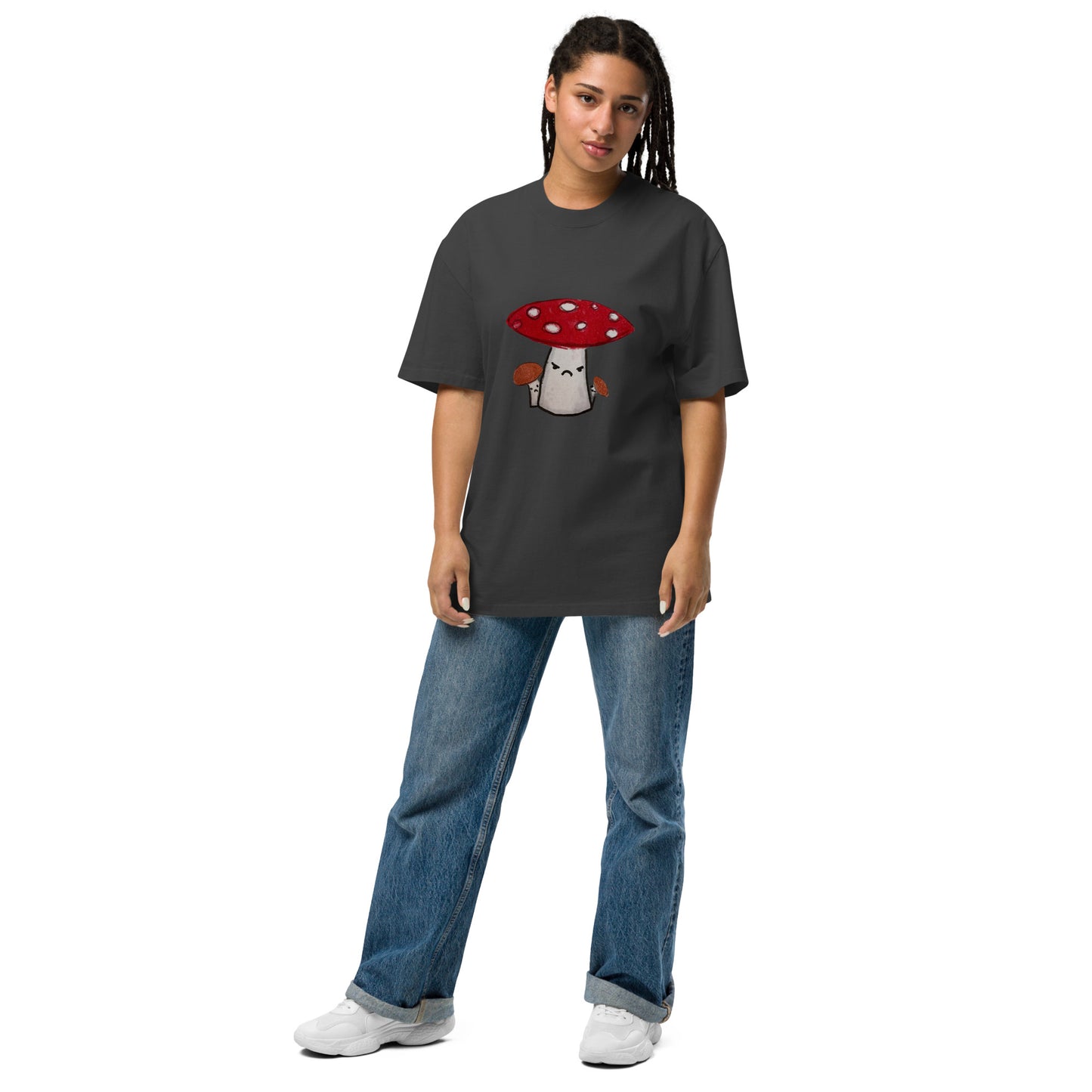 Ms. Red fly agaric - Oversized faded t-shirt