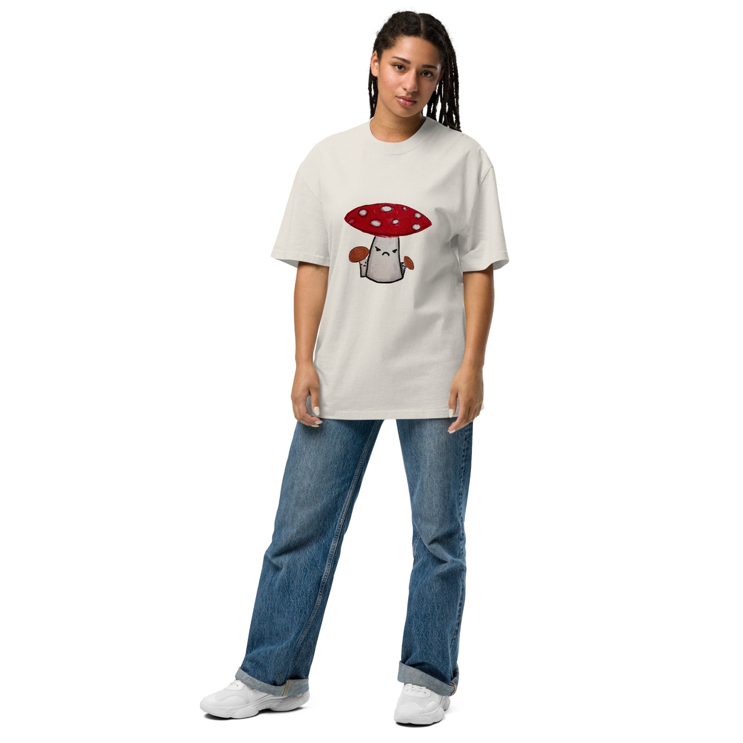 Ms. Red fly agaric - Oversized faded t-shirt