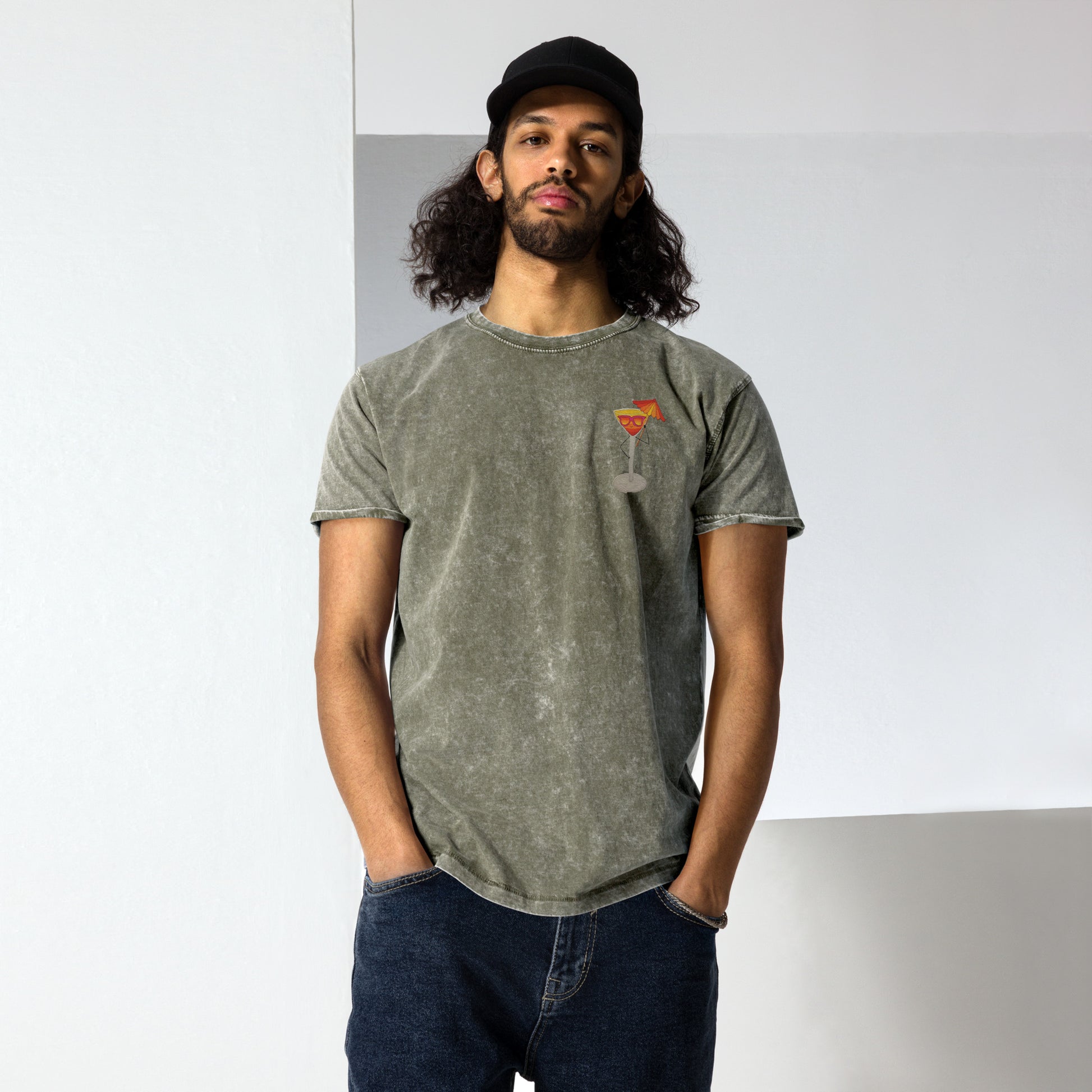 t-shirt, embroidered