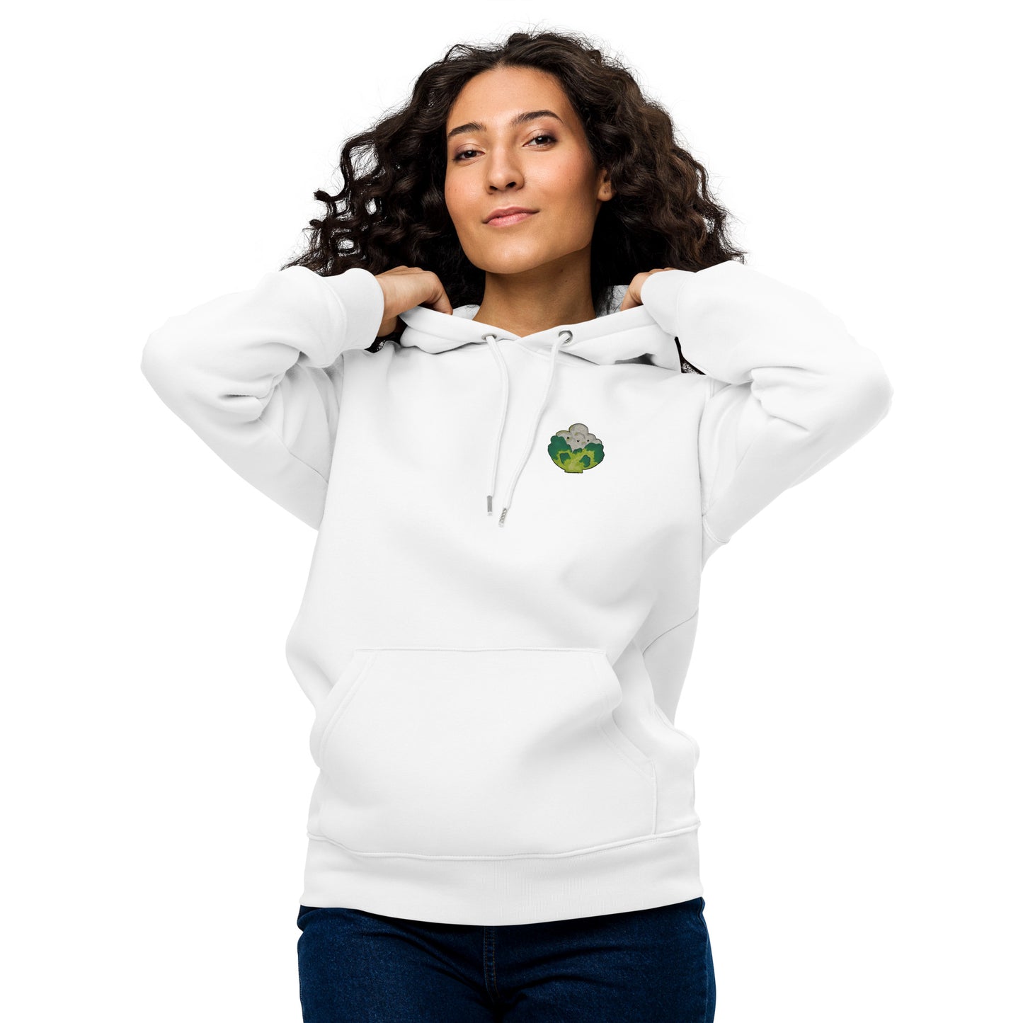 Mr. Cauliflower embroidered eco hoodie