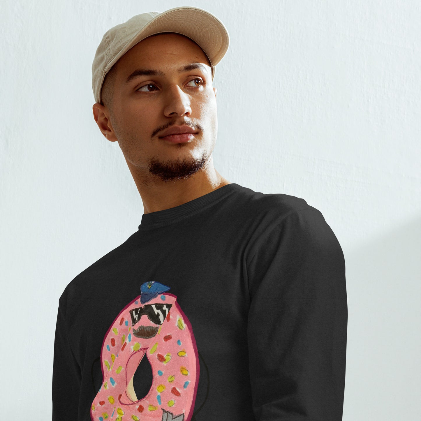 Mr. Doughnut - Garment-dyed heavyweight long-sleeve shirt