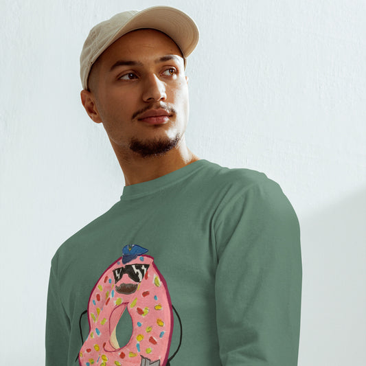 Mr. Doughnut - Garment-dyed heavyweight long-sleeve shirt