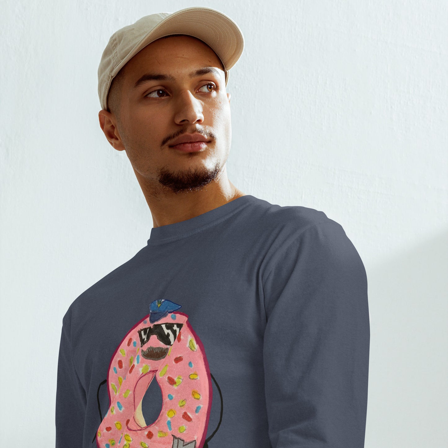 Mr. Doughnut - Garment-dyed heavyweight long-sleeve shirt