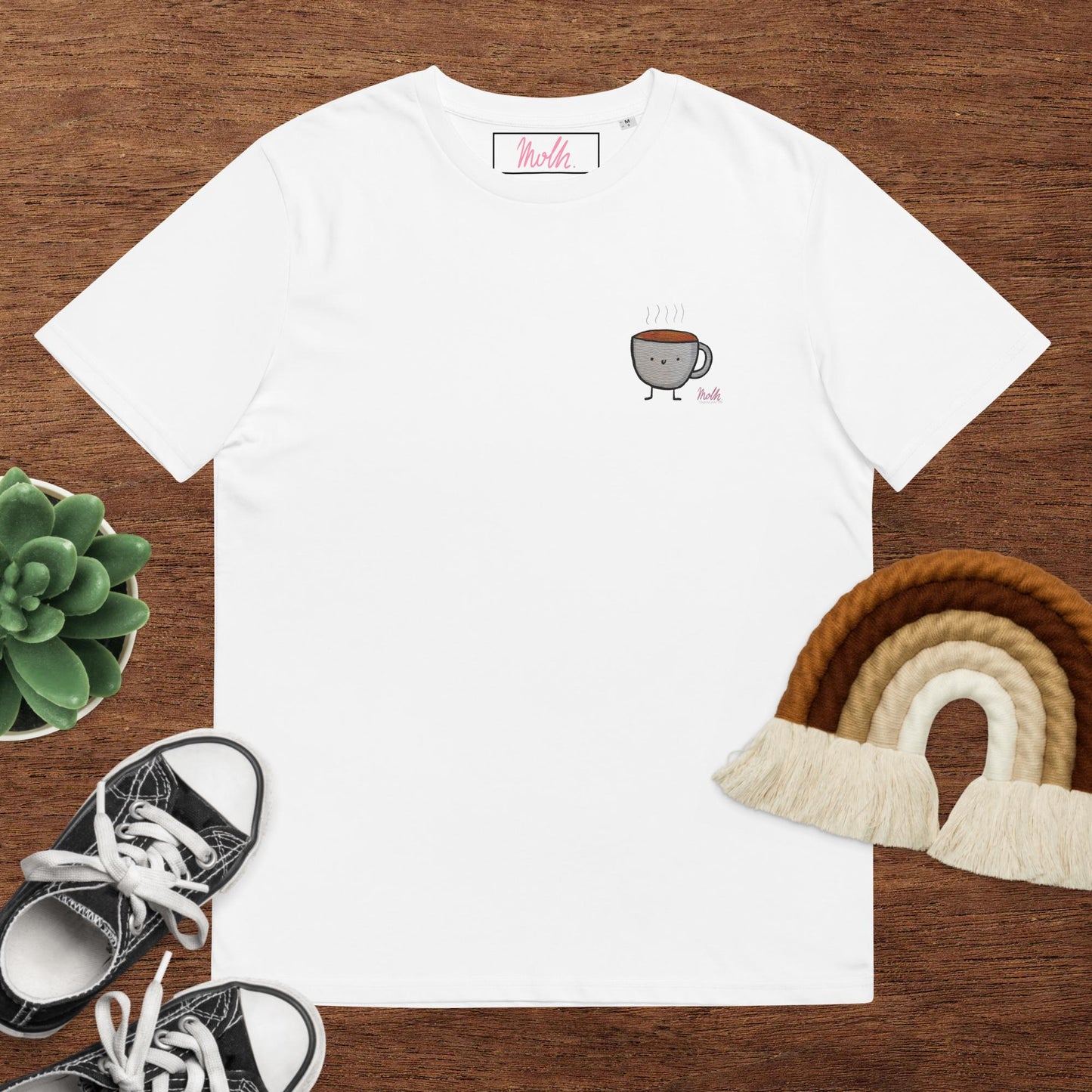 Coffee Mug Embroidered T-Shirt